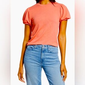 Halogen Puff Sleeve Crewneck Top